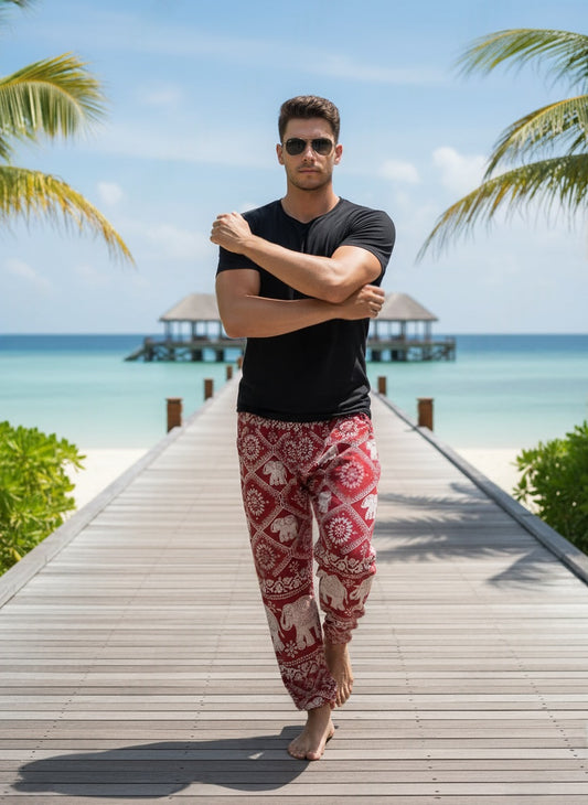 Elephant Pants Men Red