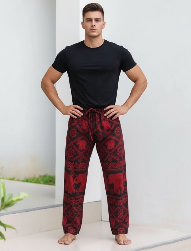 Elephant Pants Men Burgundy