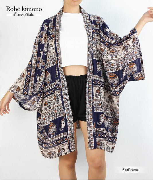 Kimono Blue Elephant