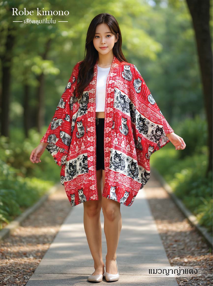 Kimono Black Cat