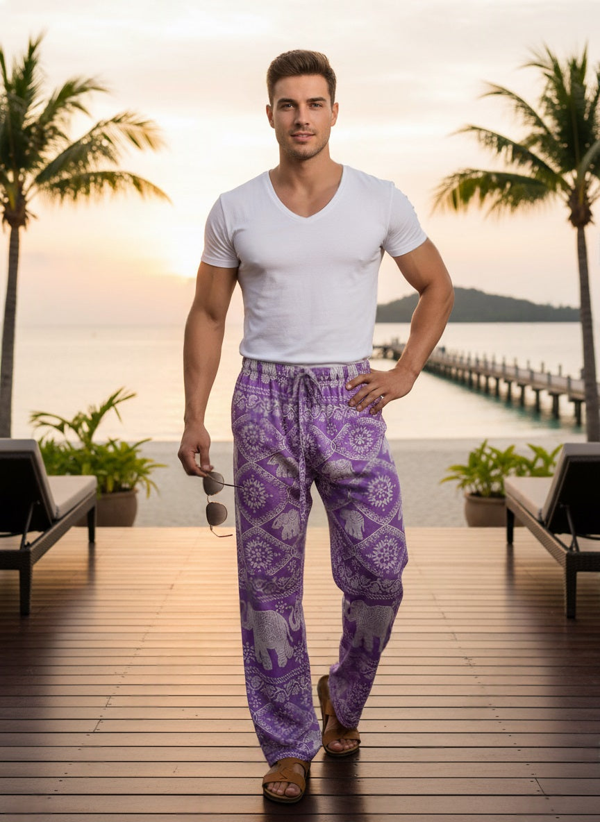 Elephant Pants Men Lilac