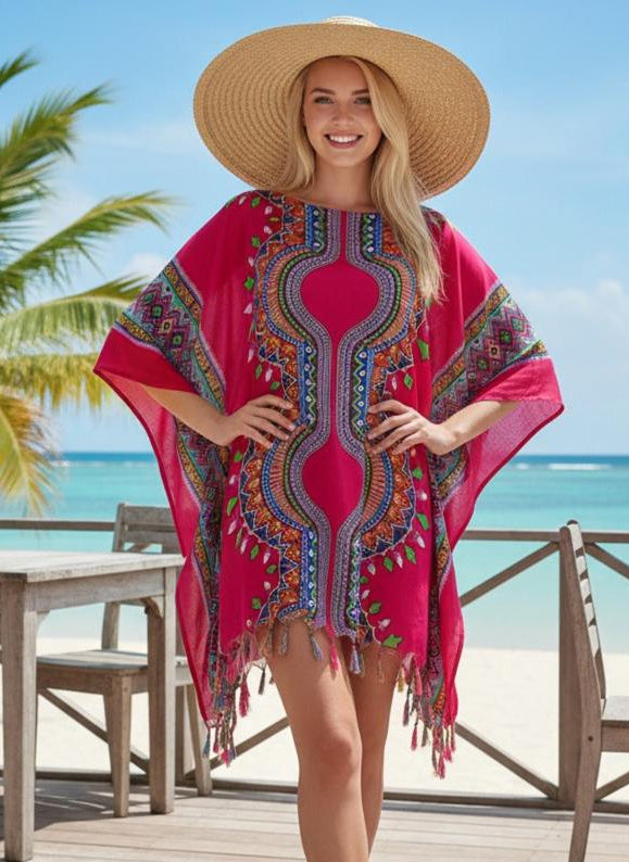 Boho Poncho Pink