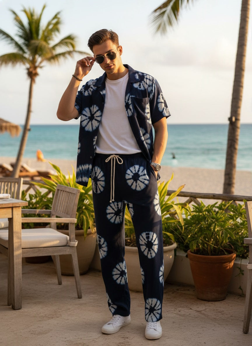 Long Trouser Set Indigo