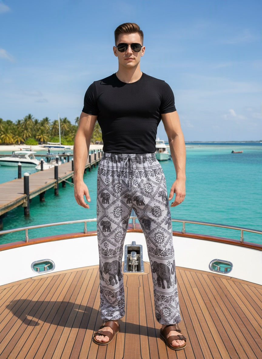 Elephant Pants Men Silver