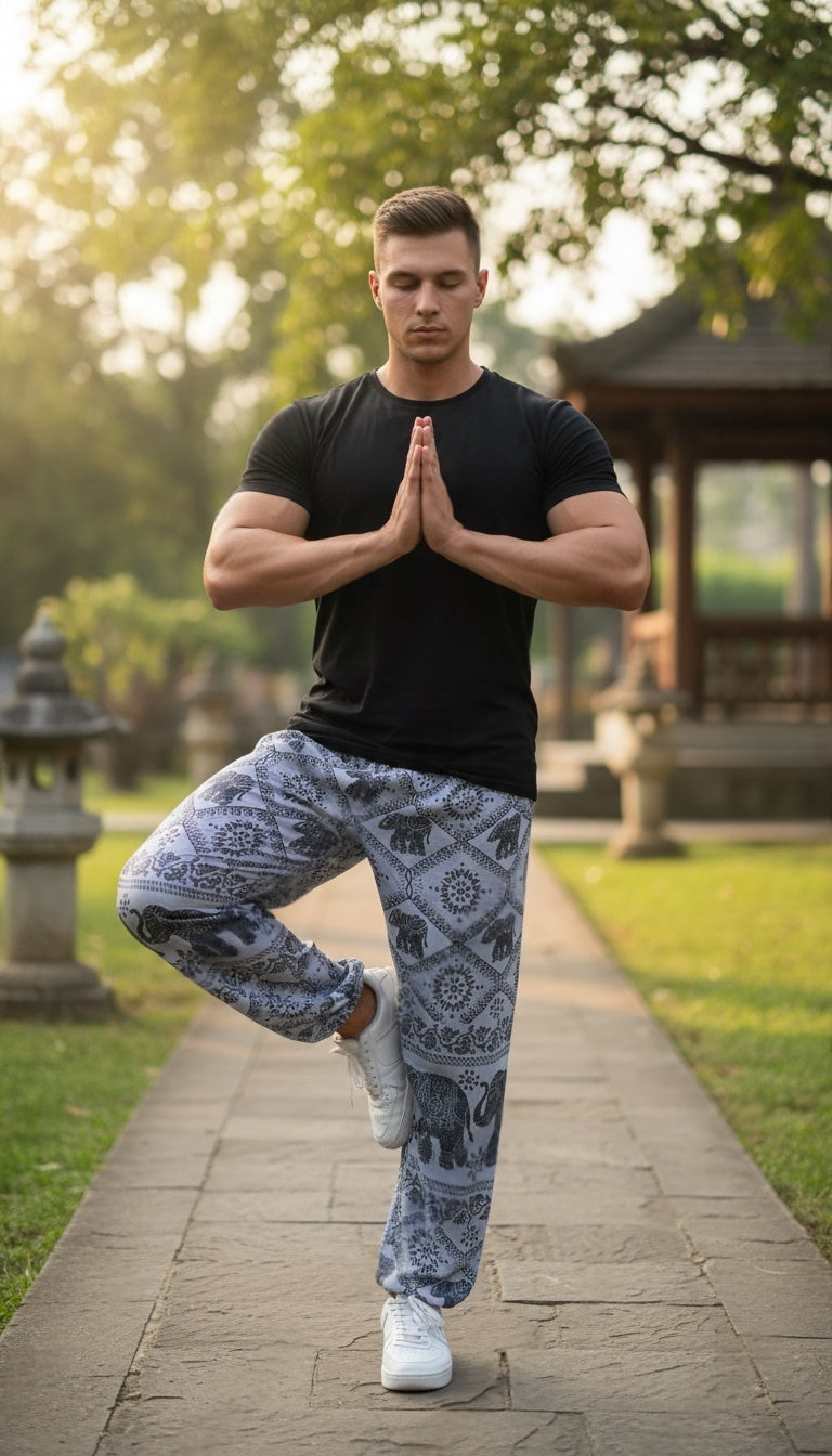 Elephant Pants Men Silver