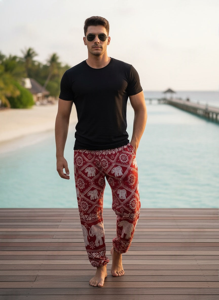 Elephant Pants Men Red