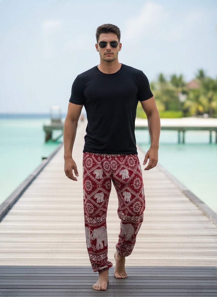 Elephant Pants Men Red