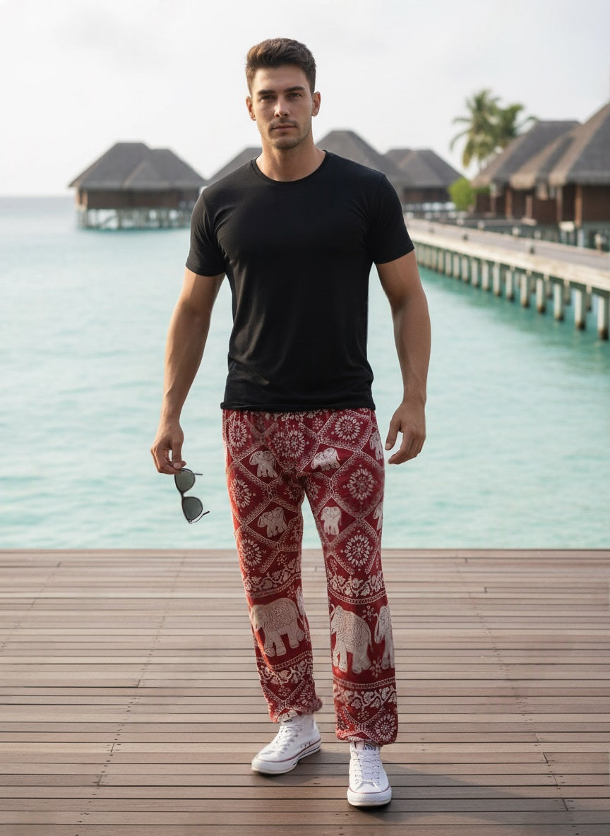 Elephant Pants Men Red