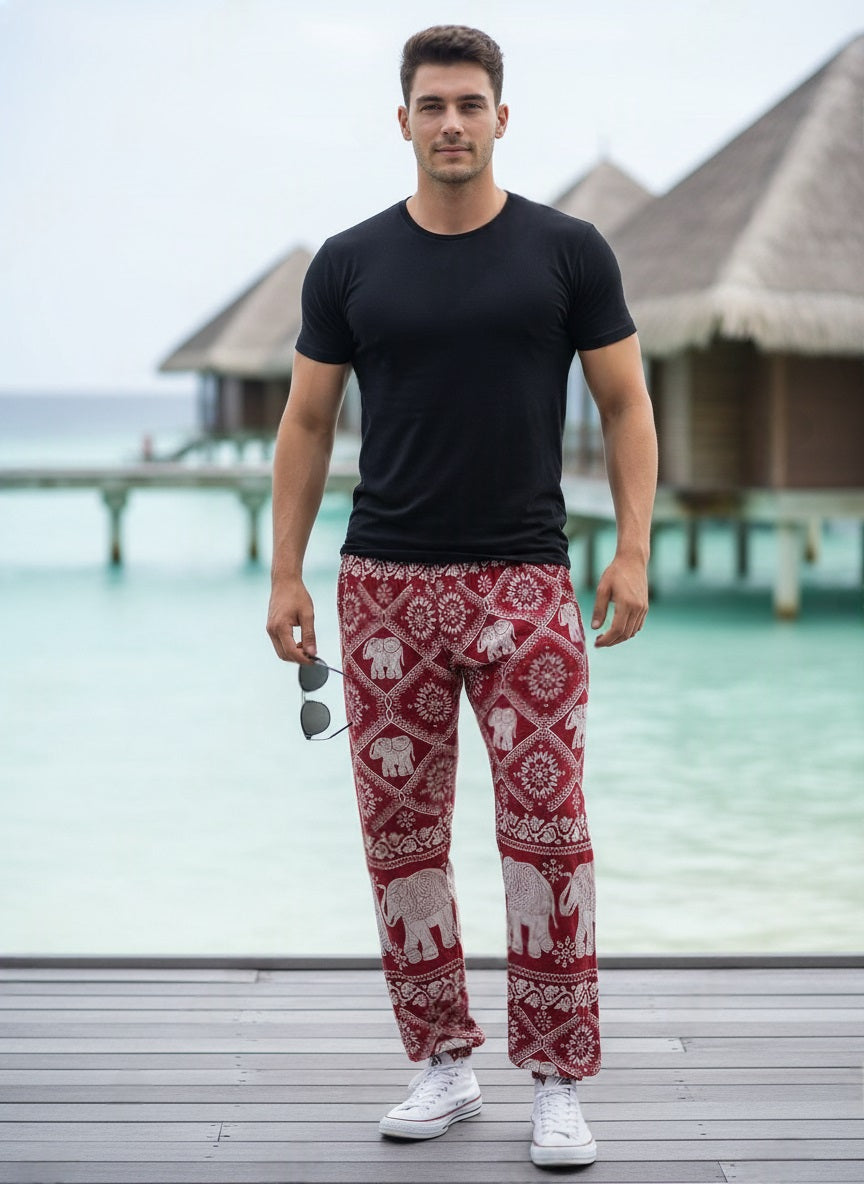 Elephant Pants Men Red