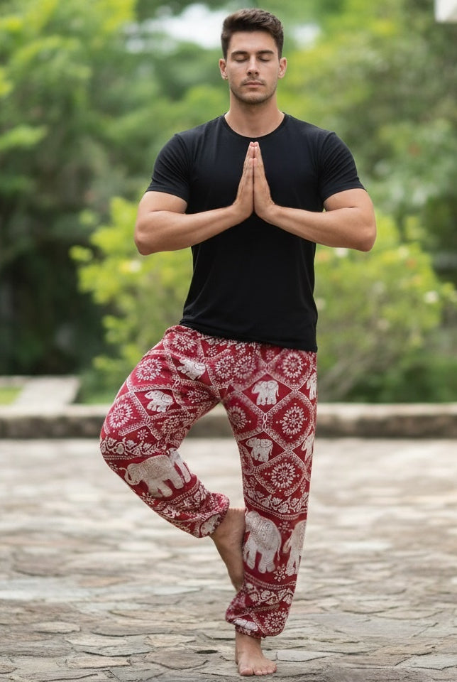 Elephant Pants Men Red