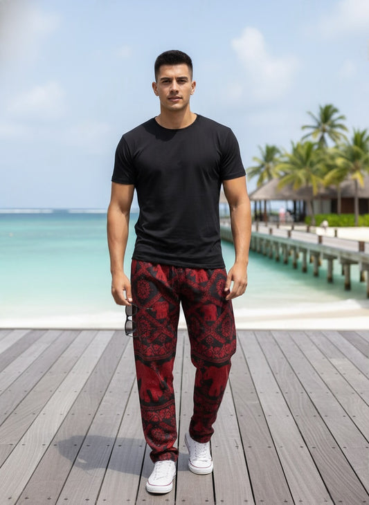 Elephant Pants Men Burgundy
