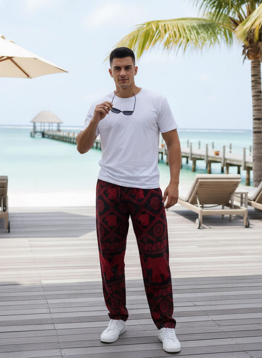 Elephant Pants Men Burgundy
