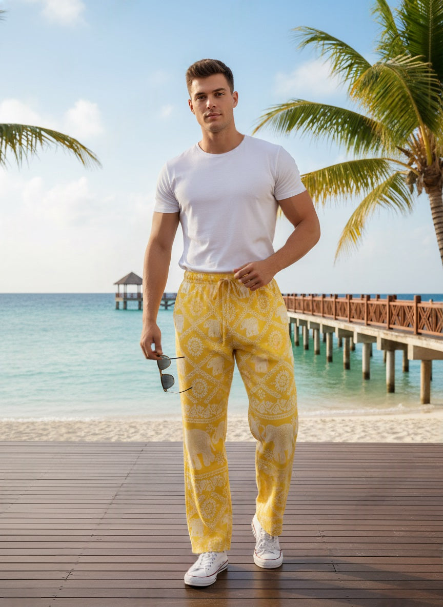 Elephant Pants Men Yellow