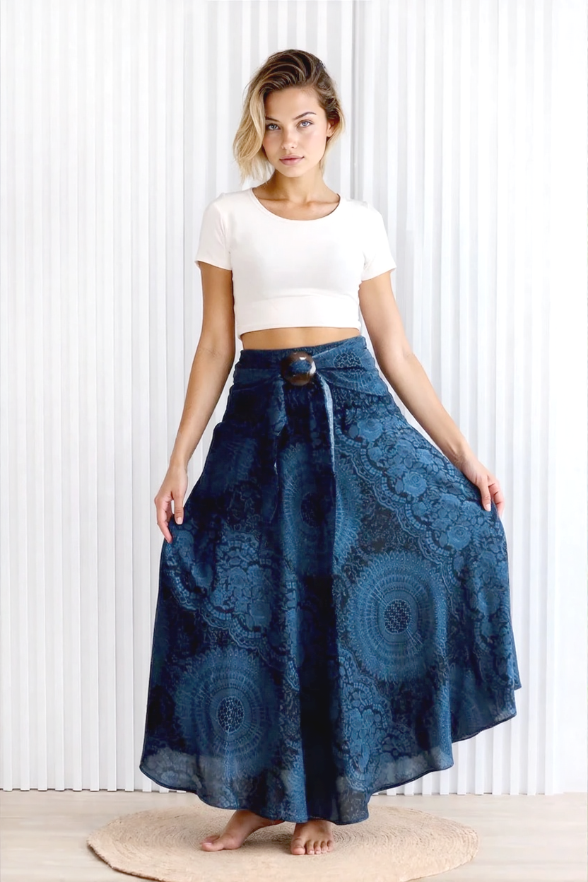 Convertible Maxi Skirt Mercury