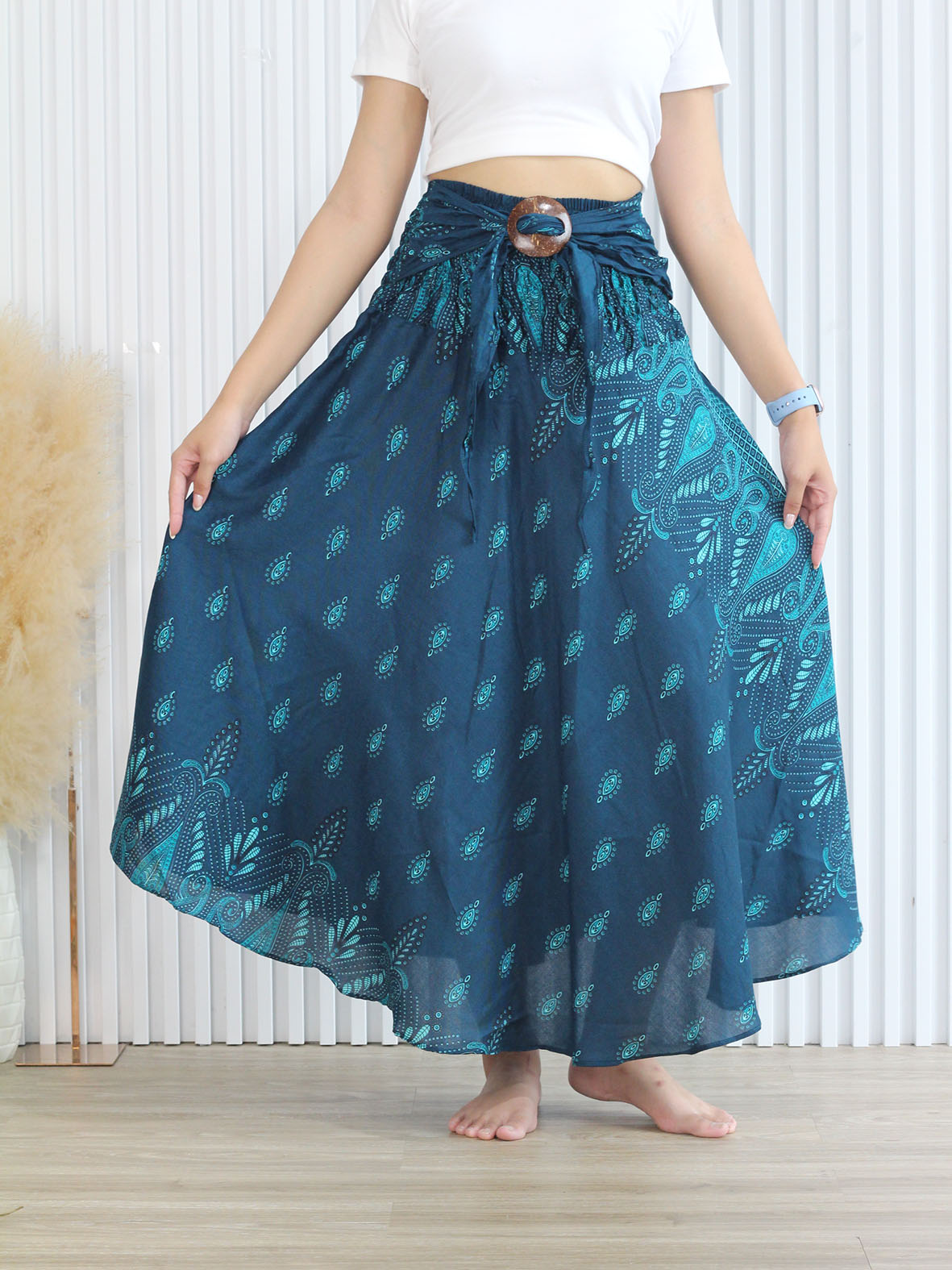 Convertible Maxi Skirt Turquoise
