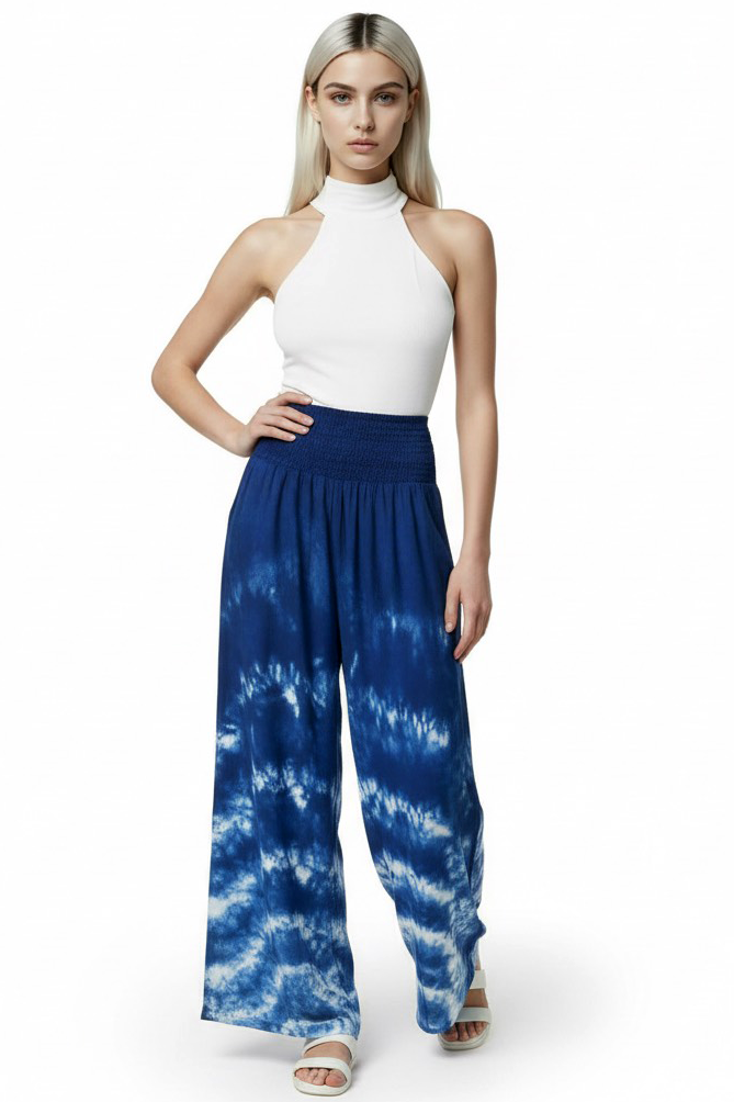Indigo Boho Pants Tie-Dye