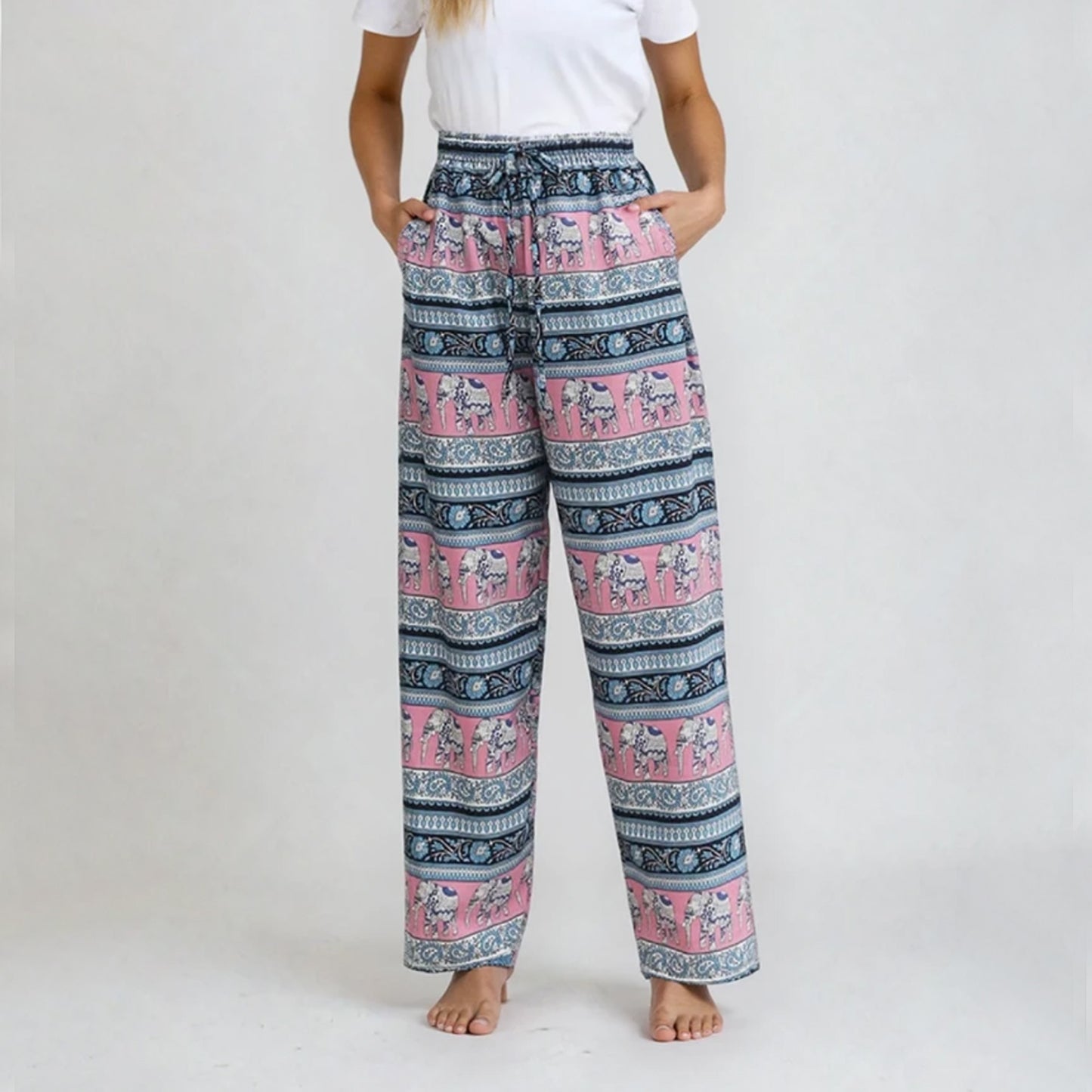 Elephant Pants Pink & Blue