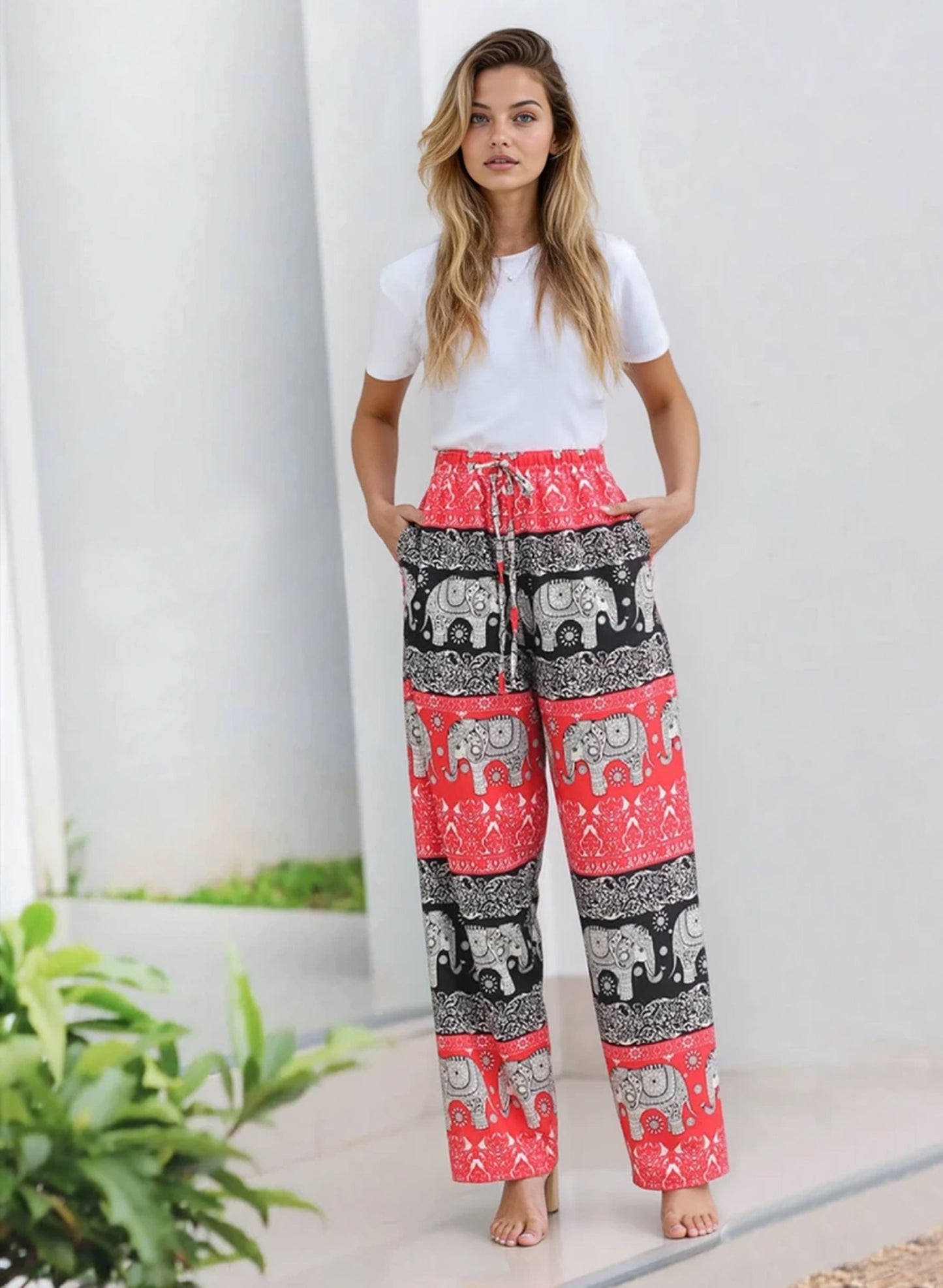 Elephant Pants Pink & Black