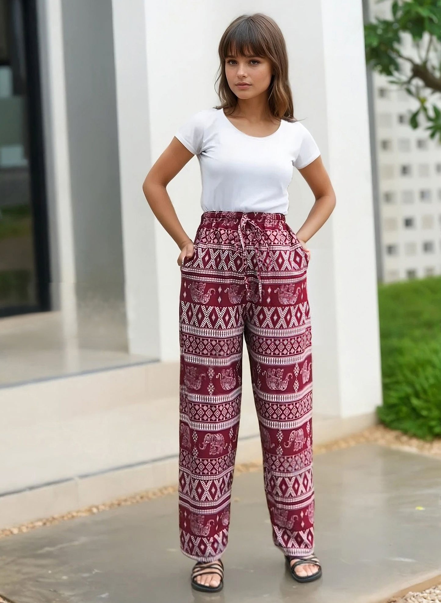 Elephant Pants Maroon