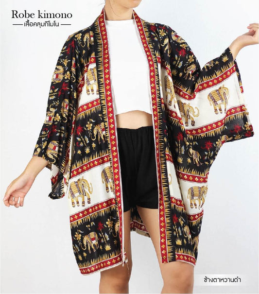 Kimono Black Elephant