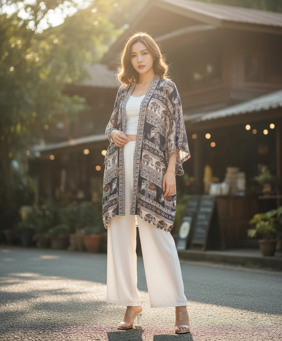Kimono Blue Elephant