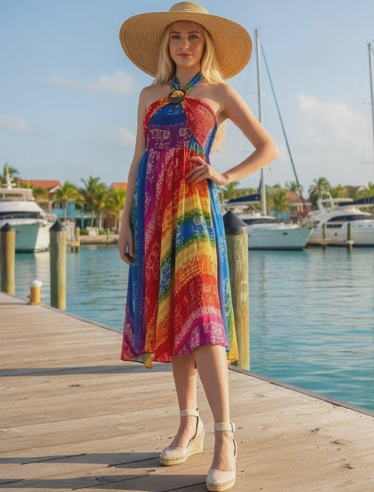 Convertible Maxi Skirt Rainbow