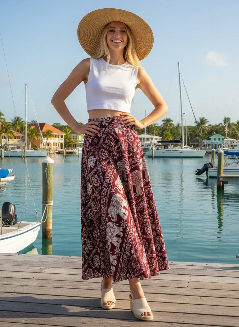 Convertible Maxi Skirt Jungle
