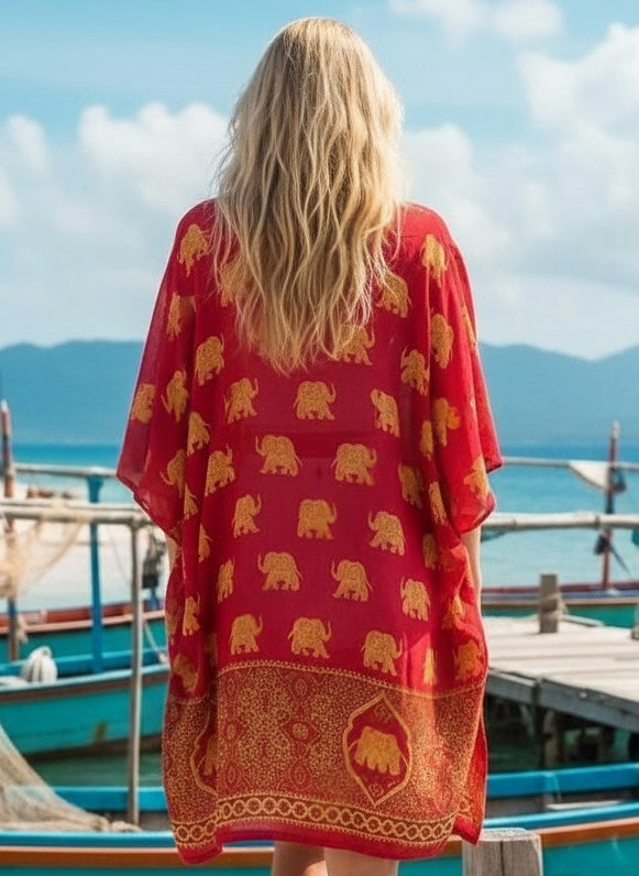 Kimono Gold Elephant